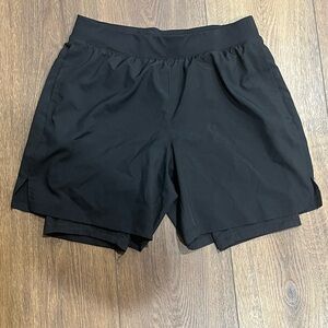Old Navy Men's Black Lined Athletic Shorts